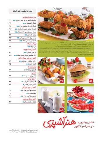 فهرست مجله هنر آشپزی 128