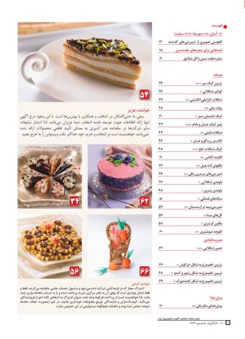 فهرست مجله هنر آشپزی 66